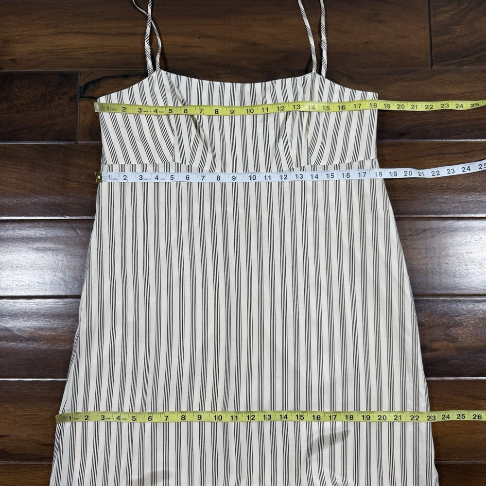 Antonio Melani M.G. Style Size 12 Cream Mallie Striped Maxi Dress Mermaid Hem - Picture 6 of 13